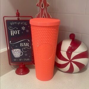 Orange Textured Tumbler